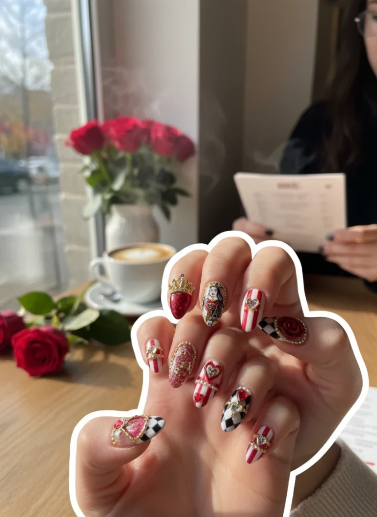 Thumbnail 15 Queen of Heart Valentine Nails: Royal Designs to Slay Love Season (2026)