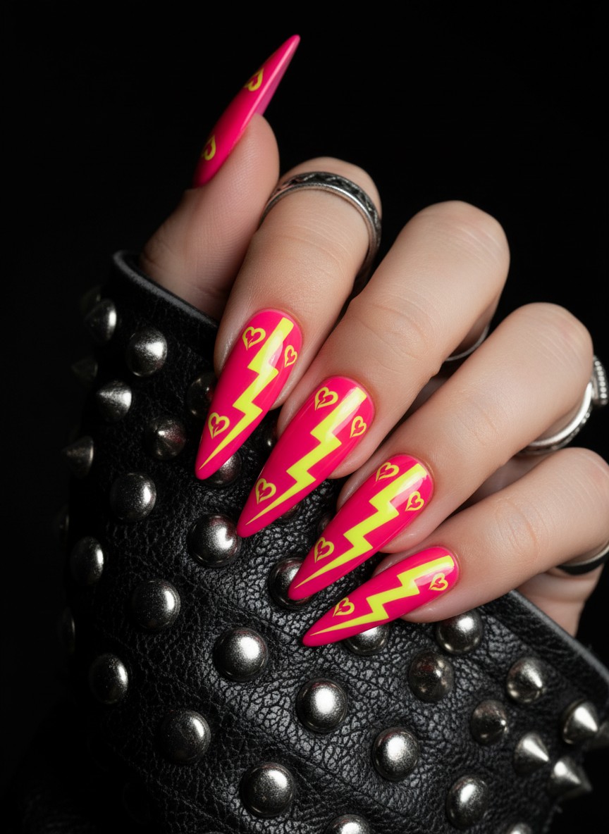 20+ 80s Valentine Nails Ideas: Bold Retro Designs to Rock in 2026 3 Image