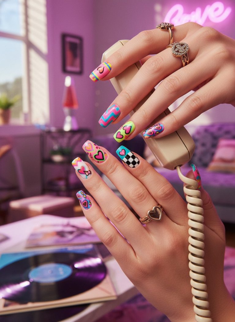 Thumbnail 20+ 80s Valentine Nails Ideas: Bold Retro Designs to Rock in 2026