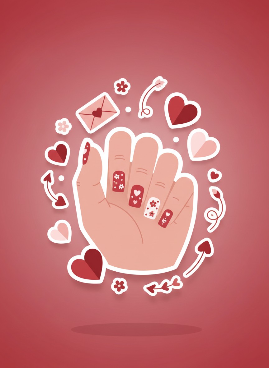 Thumbnail 15 Short Square Valentine Nails: Elegant Minimalist Designs 2026